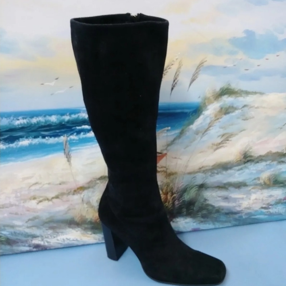 Vintage 90s Candies Size 10 M Women's Boots Black Tall Heels Style 80-16216